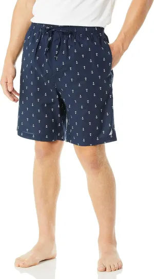 Nautica Men's Soft Woven 100% Cotton Elastic Waistband Sleep Pajama Short
