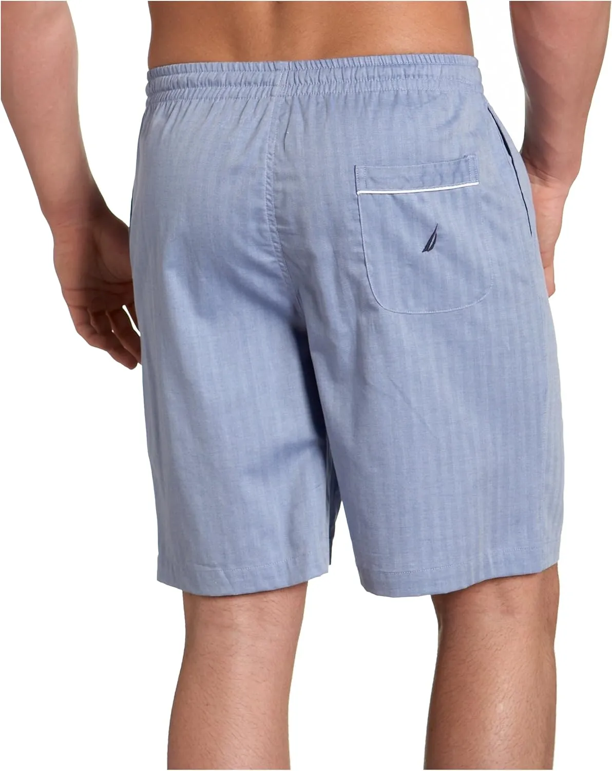Nautica Men's Soft Woven 100% Cotton Elastic Waistband Sleep Pajama Short