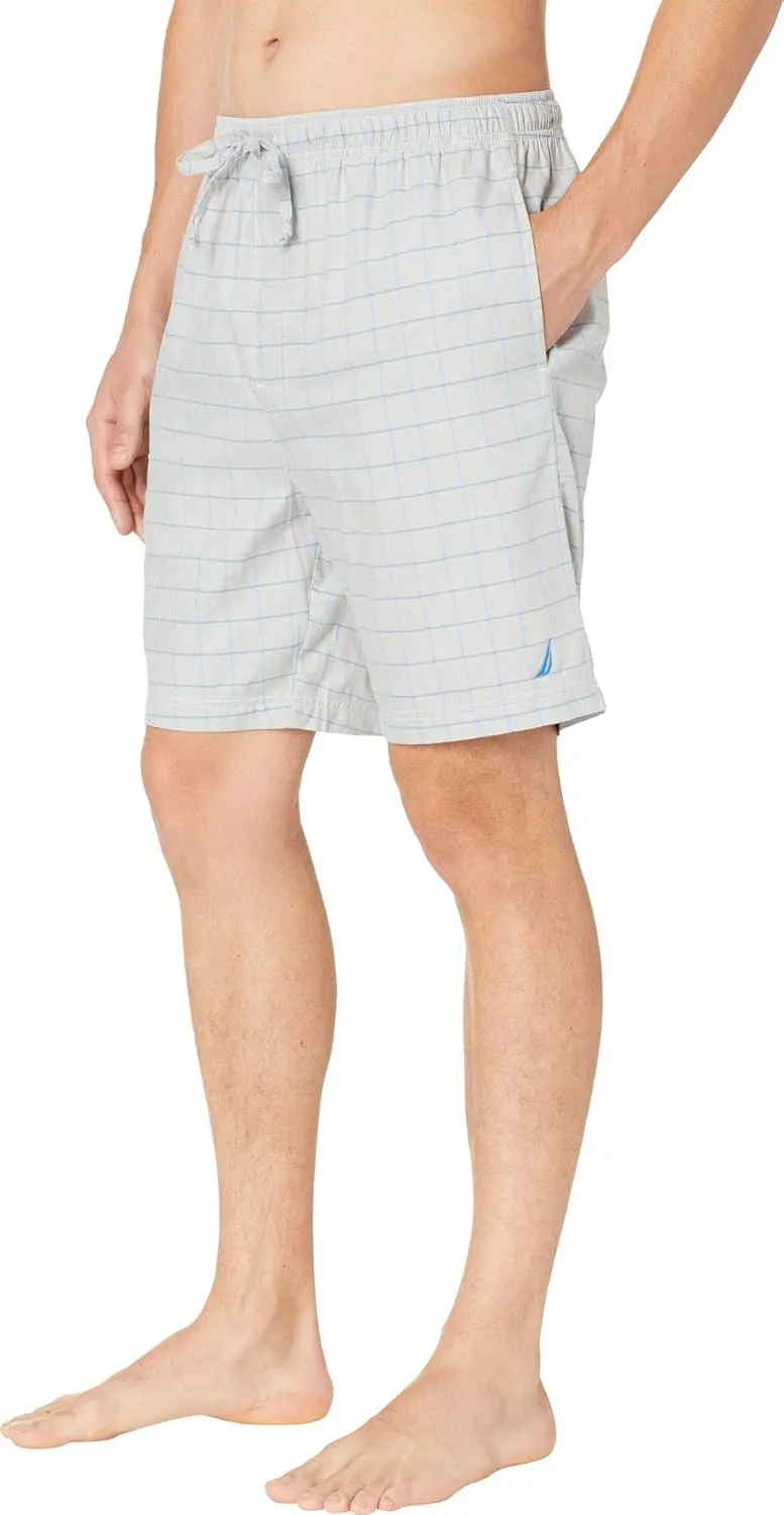 Nautica Men's Soft Woven 100% Cotton Elastic Waistband Sleep Pajama Short