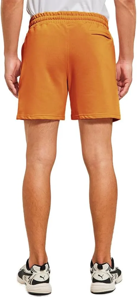 NIMENJOJA Mens 5.5" Athletic Gym Shorts Cotton Jogger Workout Lounge Jersey Zipper Pocket Sweat Shorts