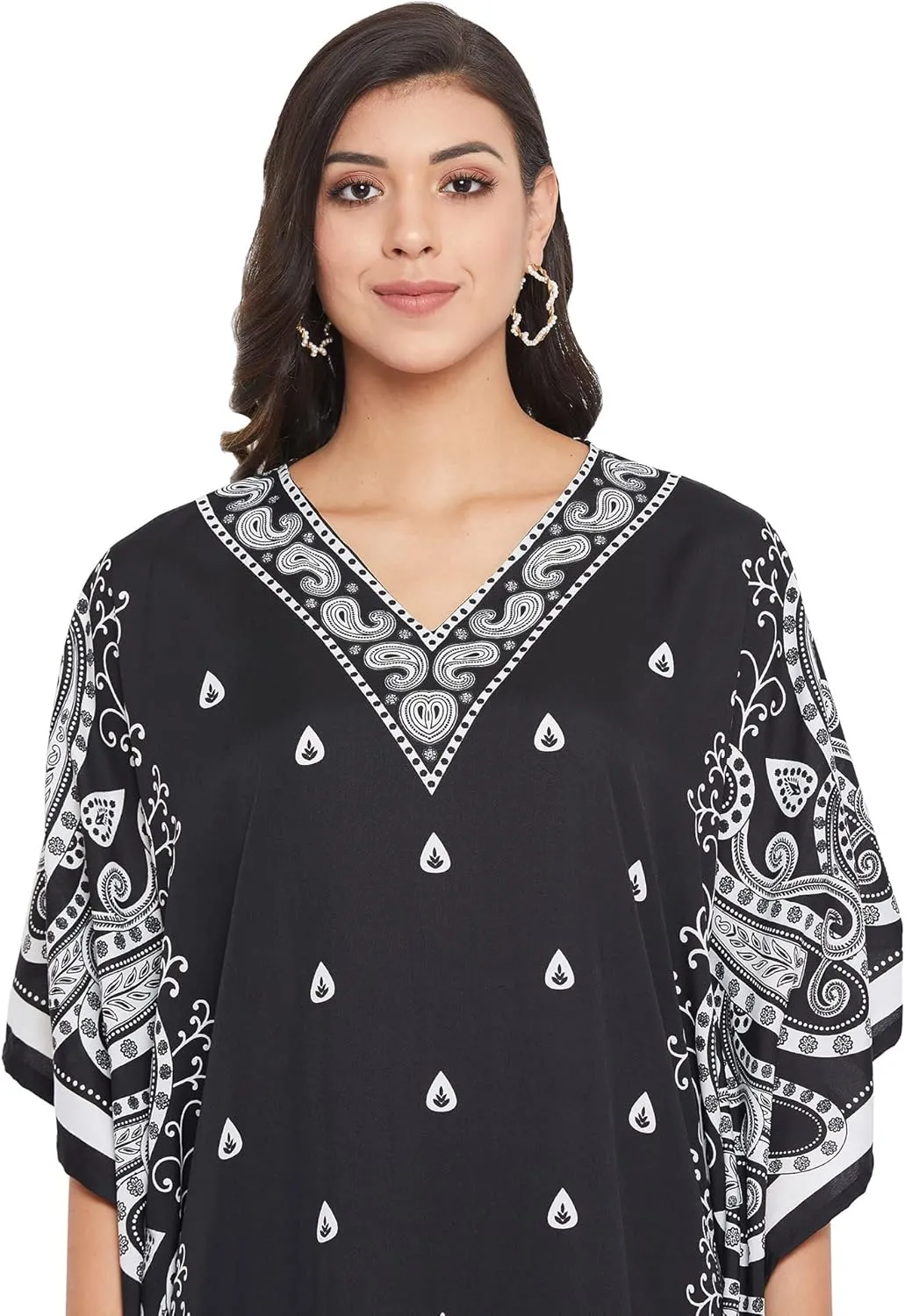 Oussum Plus Size Kaftan for Women Polyester Summer Caftan Swimwear Cover Ups Maxi Beach Dress