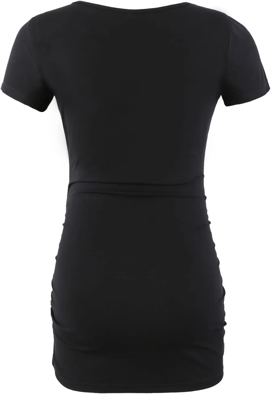 Peauty 3 Pack Women Maternity Shirts Side Ruched Summer Maternity Clothes Short Sleeve Maternity Tops Pregnancy Clothes
