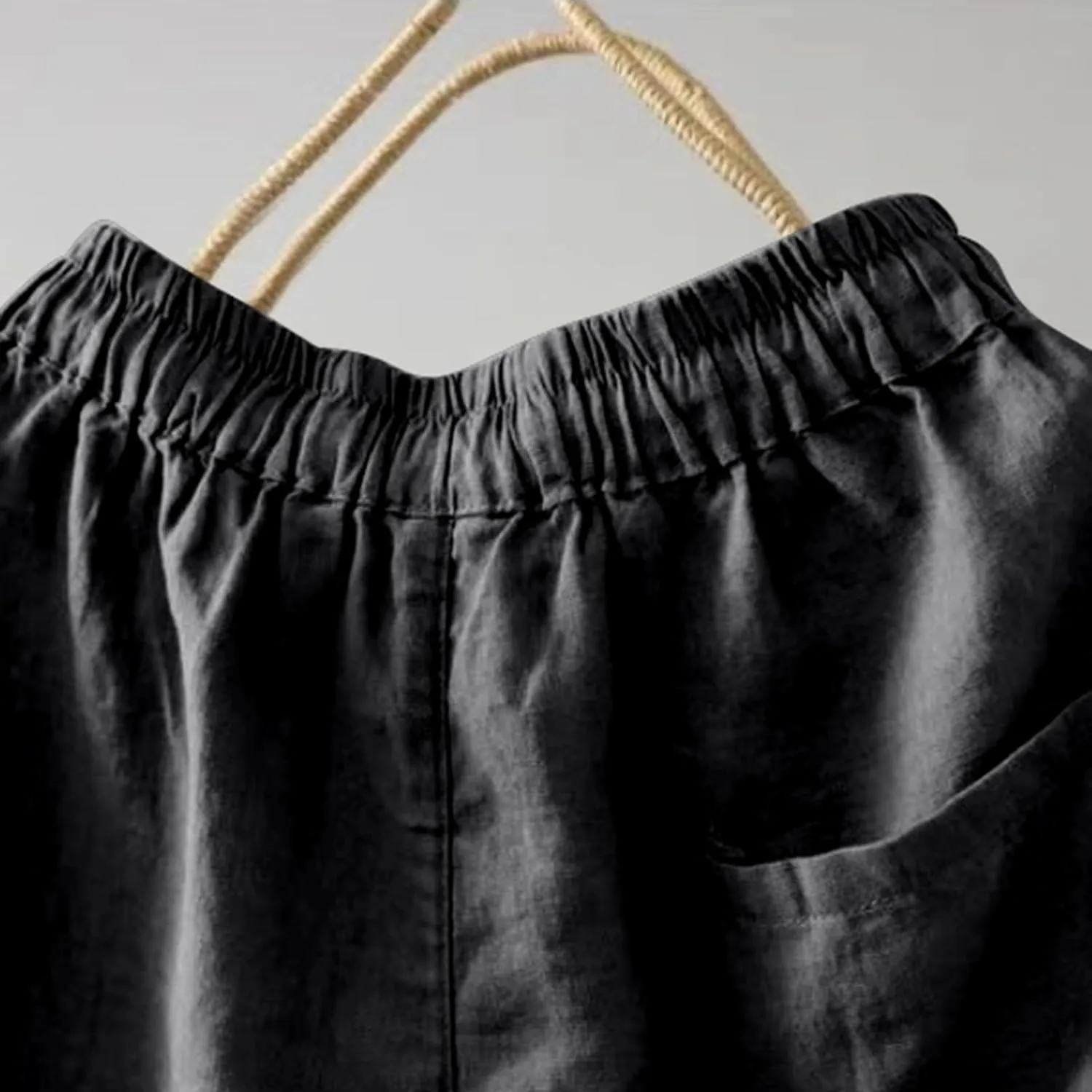 Summer Beach Shorts for Women High Waisted Flowy Lounge Shorts Drawstring Wide Leg Short Linen Pants Cruise Outfits