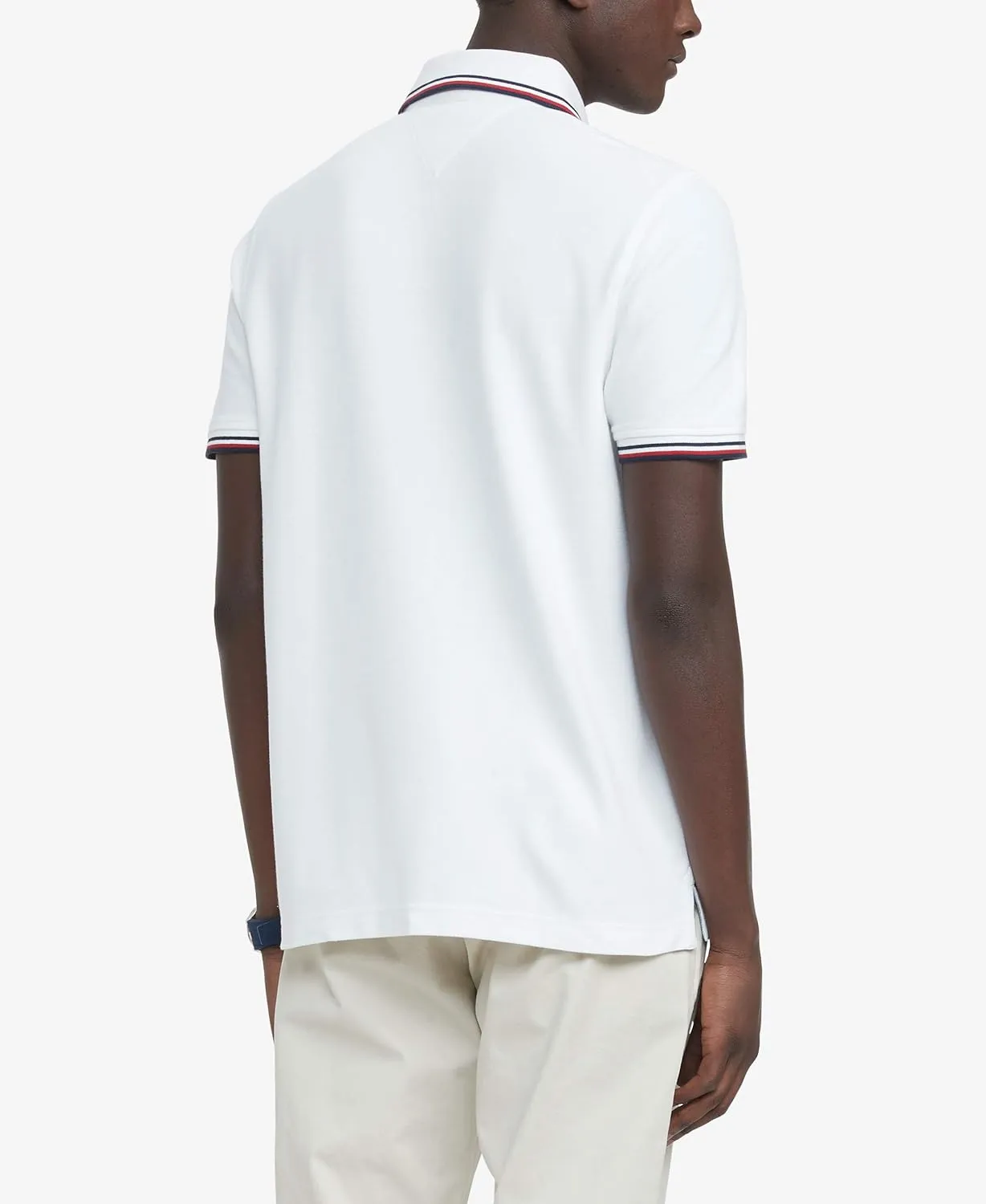 Tommy Hilfiger Men's Short Sleeve Moisture Wicking Stretch Polo Shirt with Quick Dry   UV Protection