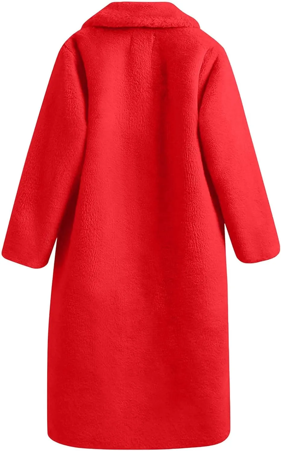 tuduoms Women Faux Fur Full Length Winter Coat Warm Fluffy Fleece Long Parka Jacket Thick Plus Size Sherpa Outerwear Overcoat