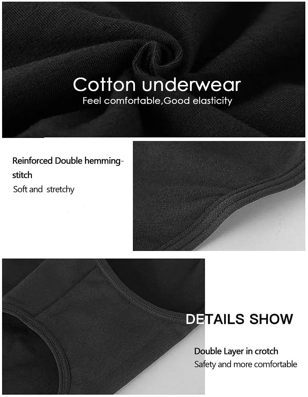 UMMISS Womens Underwear,Cotton High Waist Underwear for Women Full Coverage Soft Comfortable Briefs Panty Multipack