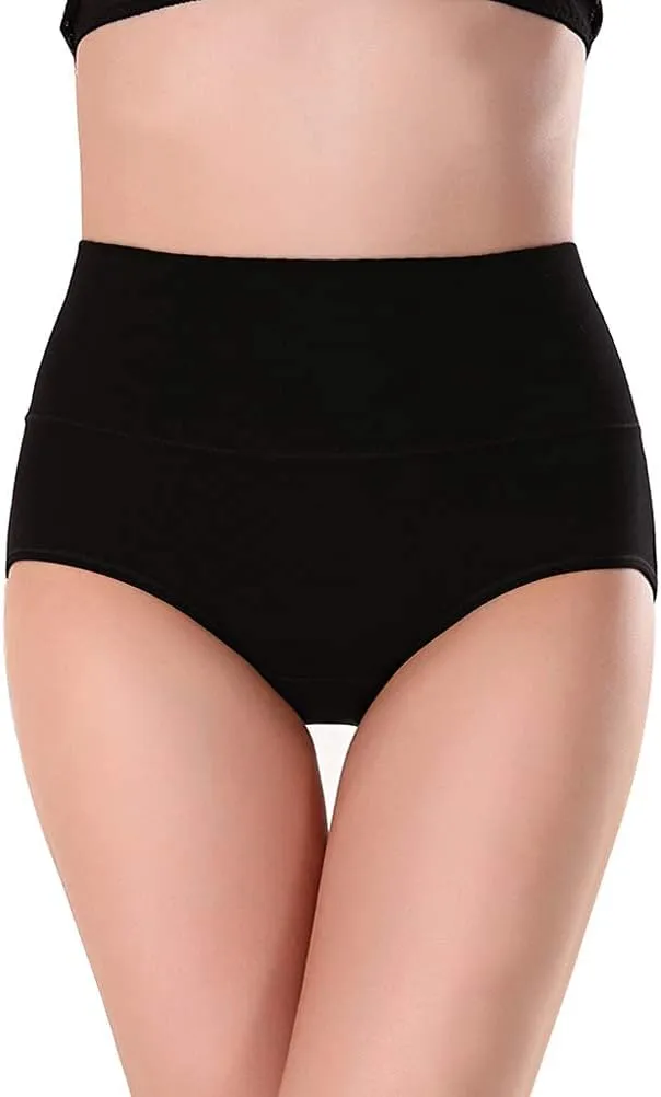 UMMISS Womens Underwear,Cotton High Waist Underwear for Women Full Coverage Soft Comfortable Briefs Panty Multipack