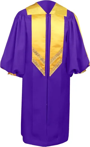 Unisex Adult Choir Robes Matte Finish for Baptisms with Cuff Sleeves