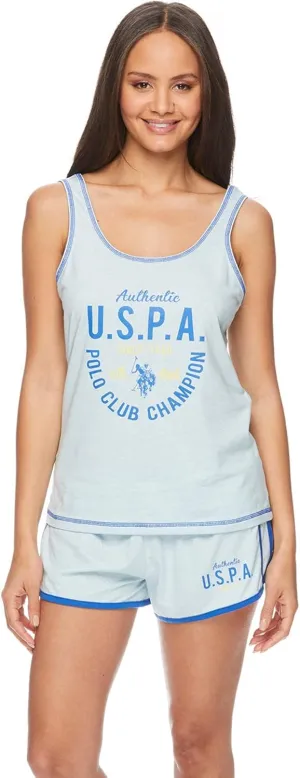U.S. Polo Assn. Summer Pajamas for Women  Tank Top and Shorts PJ Set for Women
