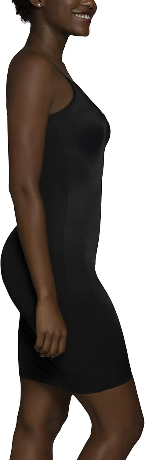 Vanity Fair Women's Shapewear Slip, Tummy Control Full Slip Cami Dress, Seamless Smoothing, Adjustable Spaghetti Strap