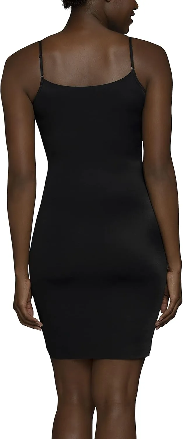 Vanity Fair Women's Shapewear Slip, Tummy Control Full Slip Cami Dress, Seamless Smoothing, Adjustable Spaghetti Strap
