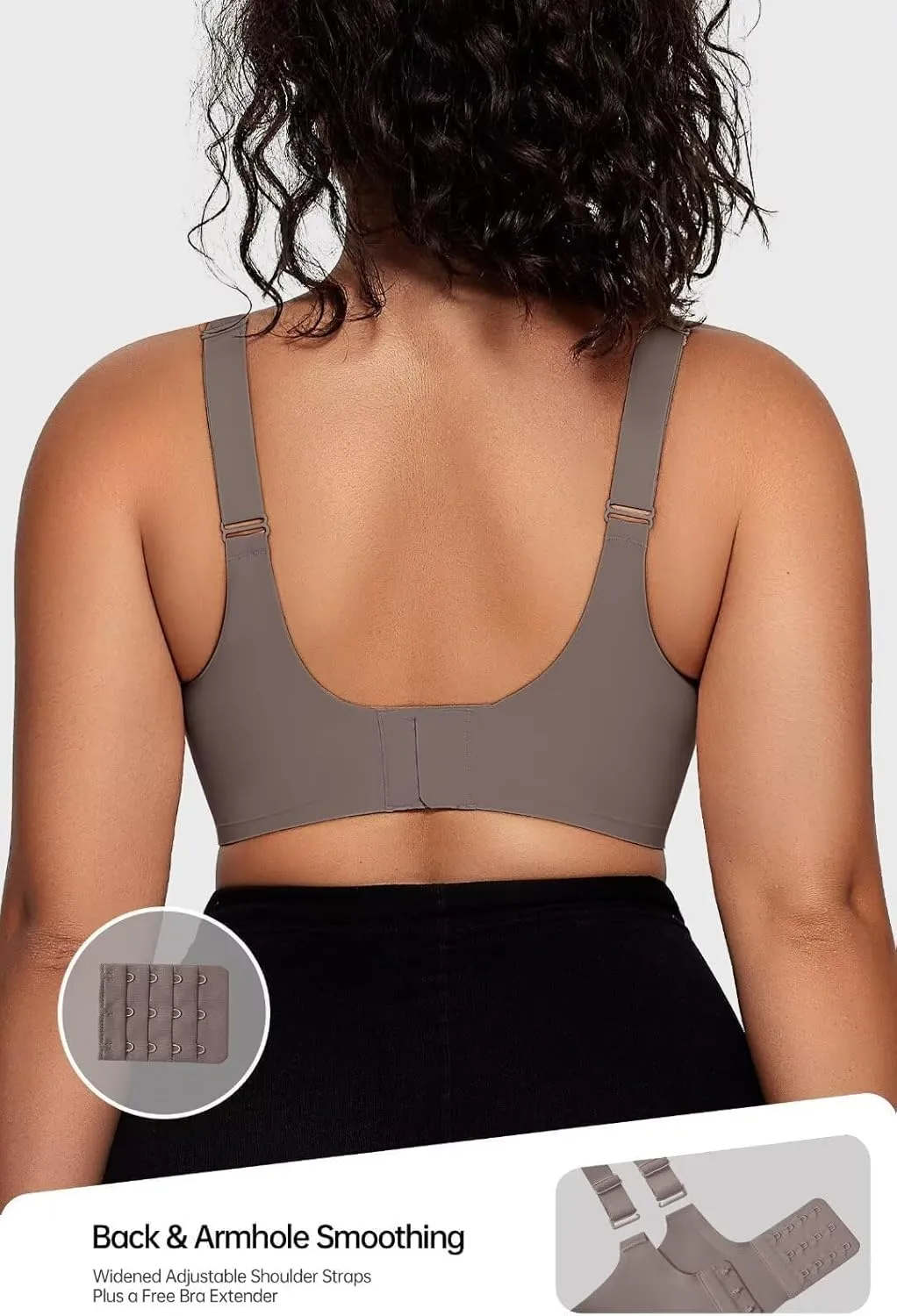 Vertvie Wireless Bras for Women No Underwire Supportive Mesh Crossover Bra Seamless Push Up Full Coverage Everyday Bralettes