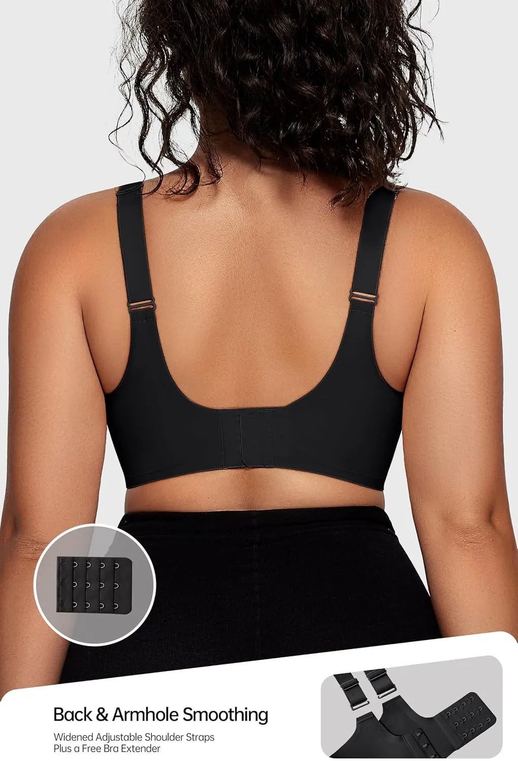Vertvie Wireless Bras for Women No Underwire Supportive Mesh Crossover Bra Seamless Push Up Full Coverage Everyday Bralettes