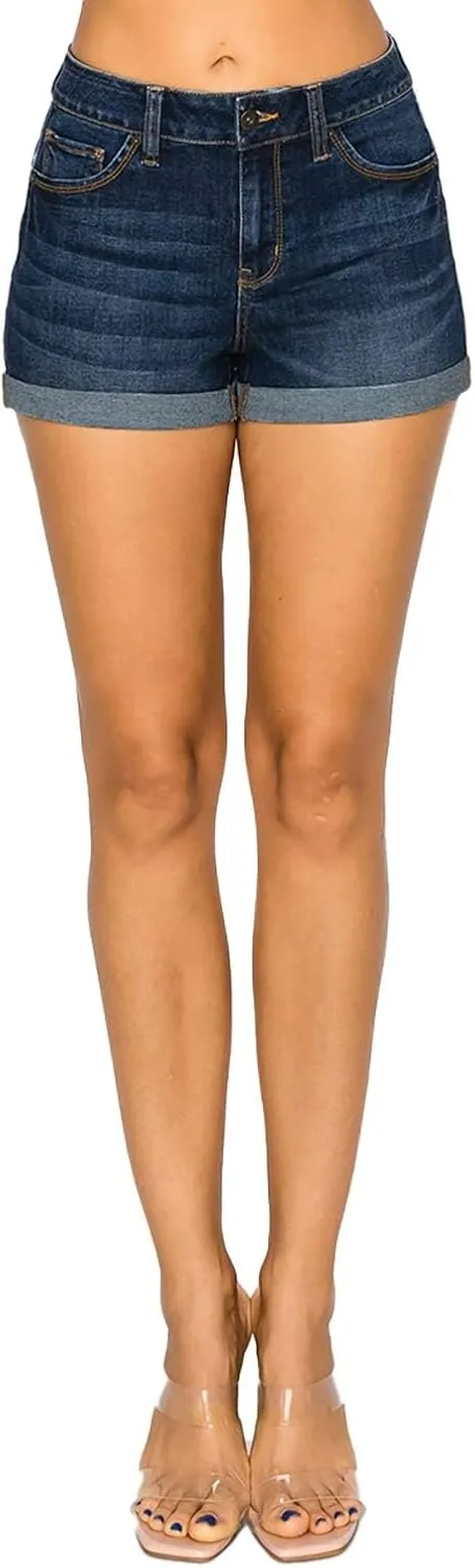 WAX JEAN Butt I Love You REPREVE High Waisted Sustainable Denim Shorts