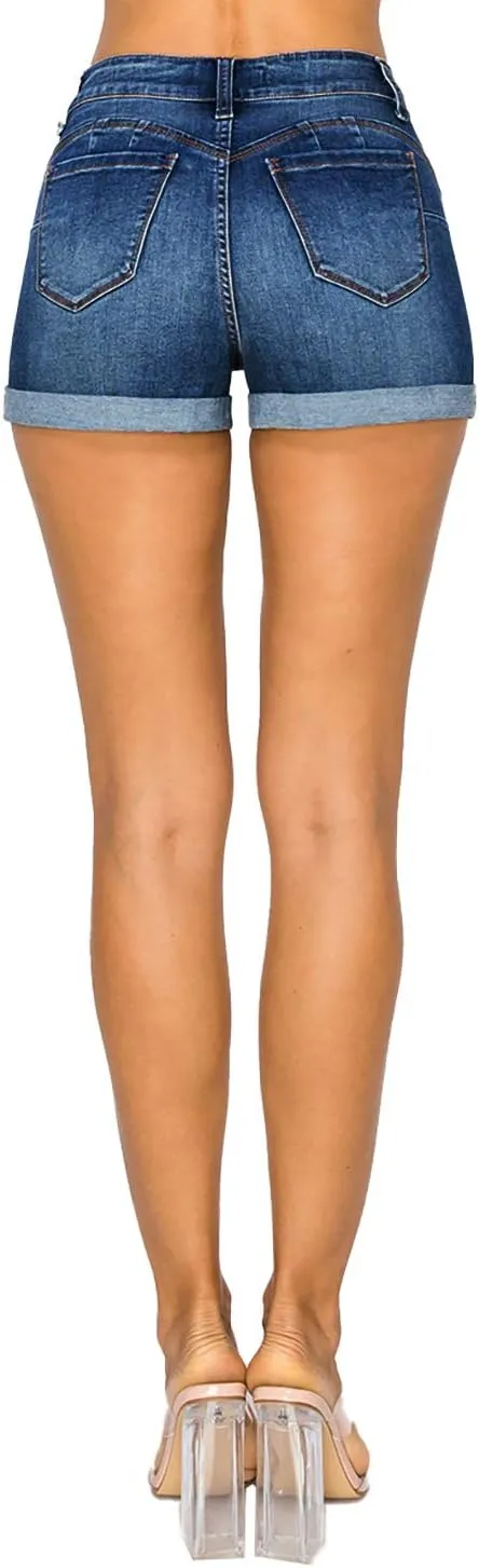 WAX JEAN Butt I Love You REPREVE High Waisted Sustainable Denim Shorts