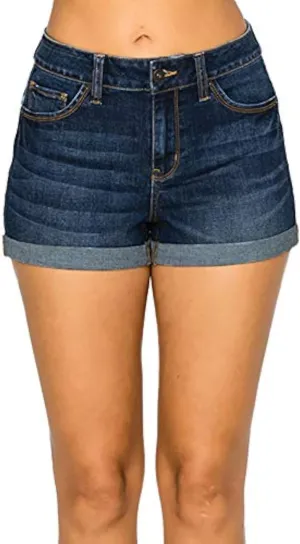 WAX JEAN Butt I Love You REPREVE High Waisted Sustainable Denim Shorts