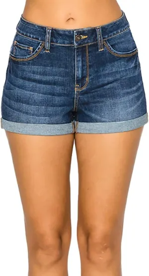 WAX JEAN Butt I Love You REPREVE High Waisted Sustainable Denim Shorts