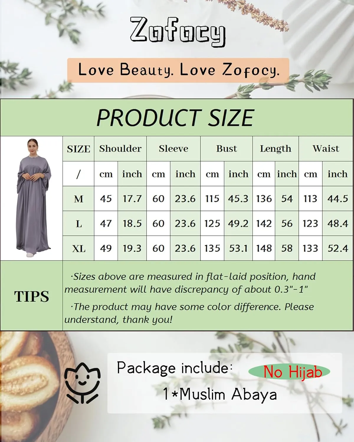 Women Muslim Prayer Dress Loose Solid Colour Dubai Maxi Dress Lightweight Long Sleeves Islamic Abaya
