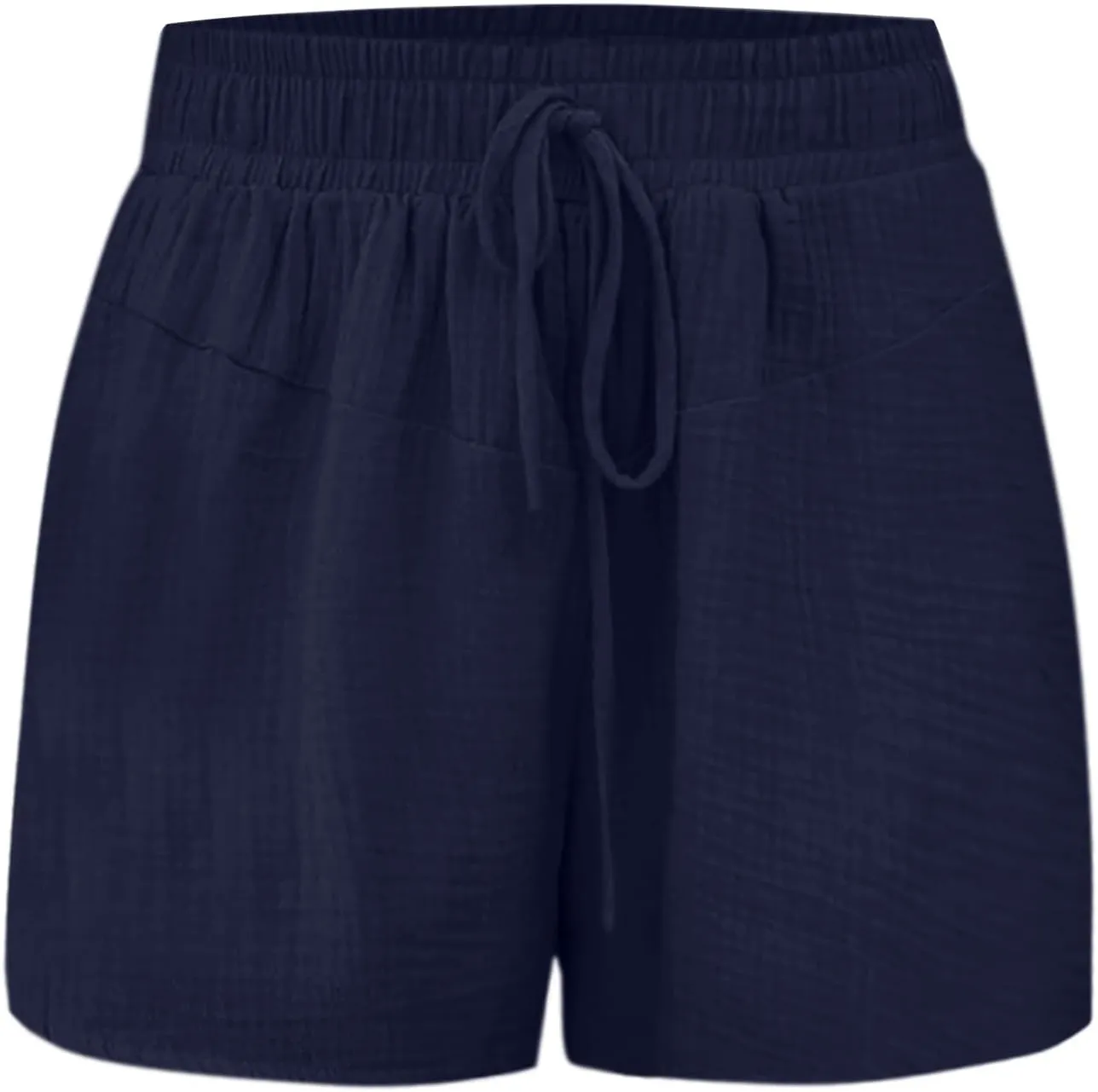 Women Plus Size Summer Shorts Drawstring High Waisted Casual Shorts Pull on Baggy Short Lounge Pants with Pockets