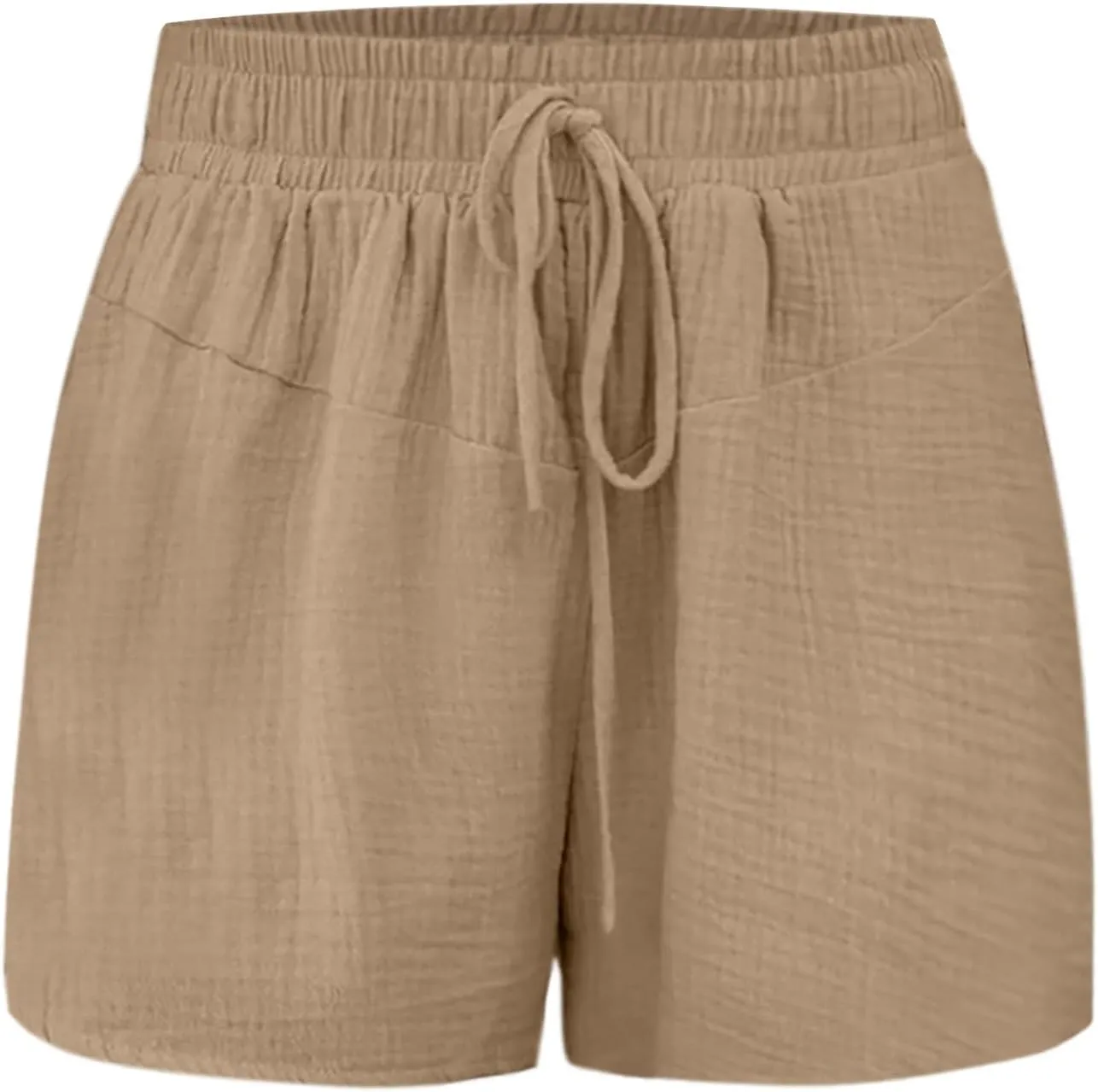Women Plus Size Summer Shorts Drawstring High Waisted Casual Shorts Pull on Baggy Short Lounge Pants with Pockets