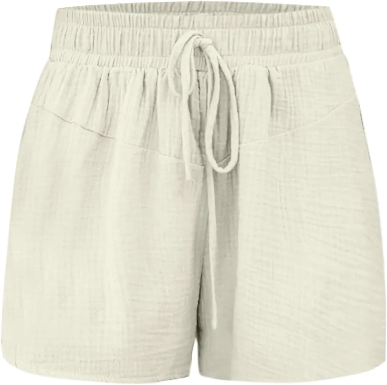 Women Plus Size Summer Shorts Drawstring High Waisted Casual Shorts Pull on Baggy Short Lounge Pants with Pockets