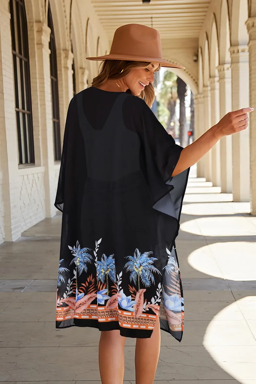 Women's Kimono Swimsuit Coverups Summer Beach Casual Loose Cardigans for Swimwear