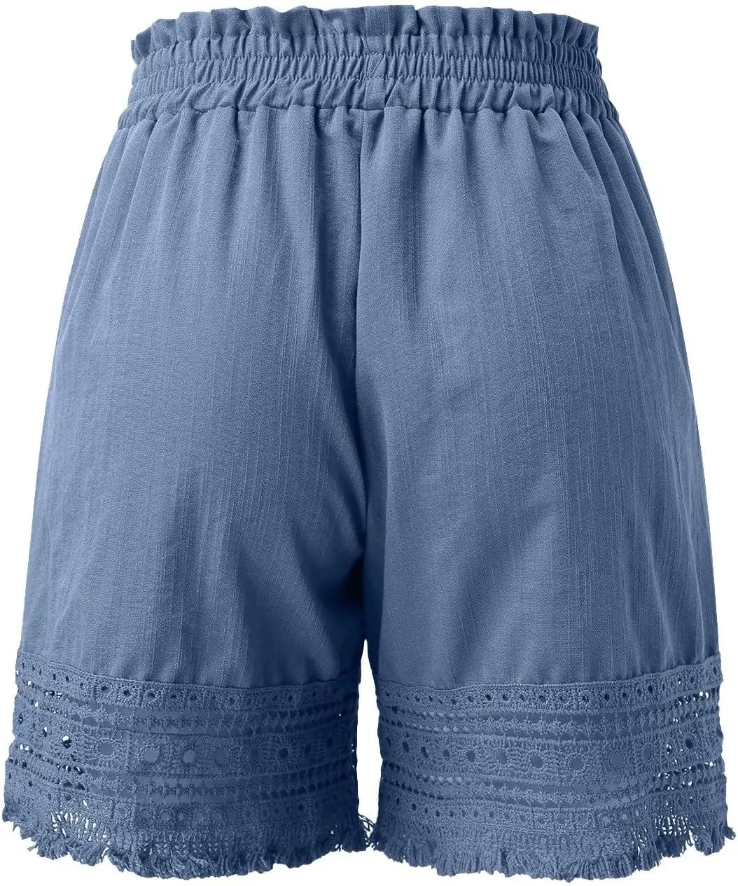 Women's Shorts Drawstring High Waist Cotton Shorts Pull on Hiking Cargo Shorts Cotton Wide Leg Pants Ropa Deportiva