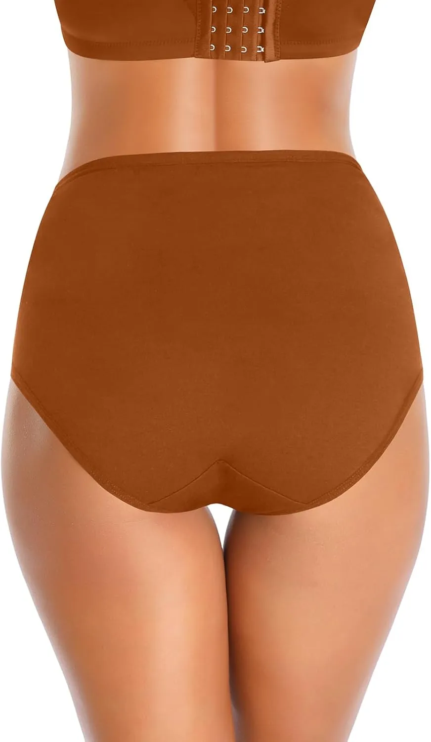 Womens Underwear,Cotton Mid Waist No Muffin Top Full Coverage Brief Ladies Panties Lingerie Undergarments for Women Multipack