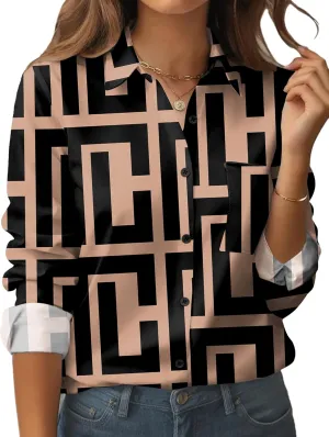 Zeagoo Womens Button Down Shirt Long Sleeve Blouse Business Work Tops Dressy Casual Floral Printed Outfits with Pocket